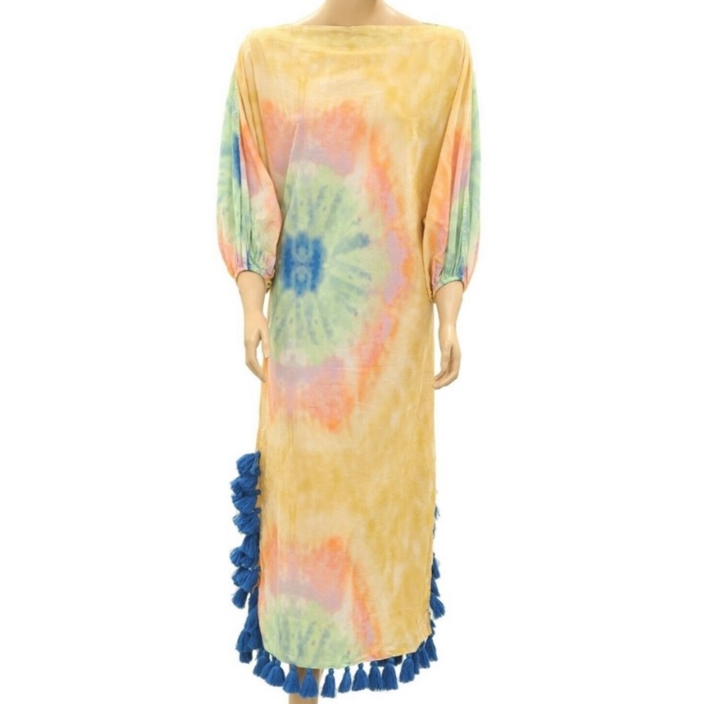 Rhode Resort Tie Dye Maxi Dress With Tassels